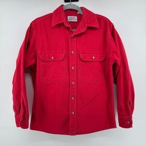 Private Property Chamois Flannel Shirt Mens Medium Red Vintage 80s 90s Western